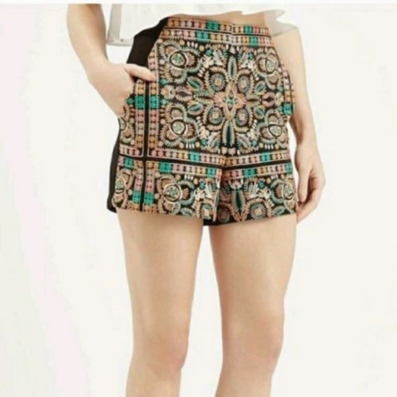 Topshop Pants - NWOT TopShop embroidery shorts (E22)